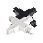 Tear-N X-stuk 3-Fase Spanningsrail Connector – Wit/Zwart | 230V