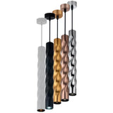 Tube-T300 Hanglamp Koker GU10 – Gedraaid Aluminium Ø55x300mm, 5 Kleuren