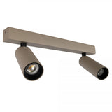 Vigo 2 Opbouwspot Champagne – Moderne Dubbele Aluminium Plafondspot