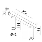 Vigo 2 Opbouwspot Wit – Moderne Dubbele Aluminium Plafondspot GU10