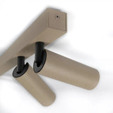 Vigo 6 Opbouwspot Champagne – Aluminium Plafondlamp met 6 GU10 Spots, Kantelbaar & Draaibaar