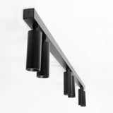 Vigo 6 Opbouwspot Zwart – Aluminium Plafondlamp met 6 GU10 Spots, Kantelbaar & Draaibaar