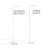 Emko - Macaron Vloerlamp, Wit Frame, Witte Kap