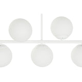 Alexandra Meti - Metalen Glazen Plafondlamp 98X21X22 Witte Ballen