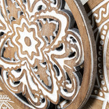 Alexandra Style - Natuurlijke Cirkels Houten Wandapparaat _130X64X4,5cm