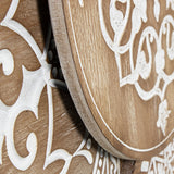 Alexandra Style - Natuurlijke Cirkels Houten Wandapparaat _130X64X4,5cm