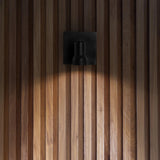 Indigo Mini Swirl Wandspot Zwart – GU10 Opbouwlamp Ø5 cm