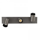 Lynn 3 Opbouwspot – Gun Metal Plafond- en Wandspot met Drie Lichtpunten, Verstelbaar