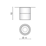 Costa LED Opbouwspot Aluminium Kantelbaar 3000K/4000K Wit/Zwart