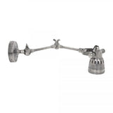 Indigo Swing Opbouwspot Zilver Messing – Draaibare GU10 Wand- & Plafondlamp