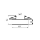 Mini Bord Verstelbare Inbouwspot Aluminium Wit/Zwart 12V/230V