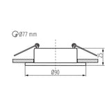 Feline DSO Inbouwspot Vast Aluminium Wit/Zwart Decoratieve Ring