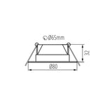 Fizu LED Inbouwspot Wit/Zwart 4,8W 3000K/4000K Verstelbaar