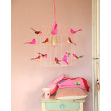 Dutch Dilight - Vogelkooi Hanglamp Roze