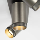 Scott 3 Opbouwspot Gun Metal – 3-lichts Draaibare Plafondspot GU10