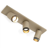 Scott 3 Opbouwspot Champagne – 3-lichts Draaibare Plafondspot GU10