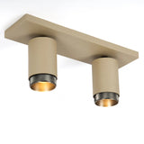 Scott 2 Opbouwspot Champagne – 2-lichts Draaibare Plafondspot GU10