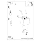 Plafondlamp QUAD 1 zwart