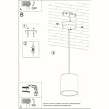 Hanglamp ORBIS 1 grijs