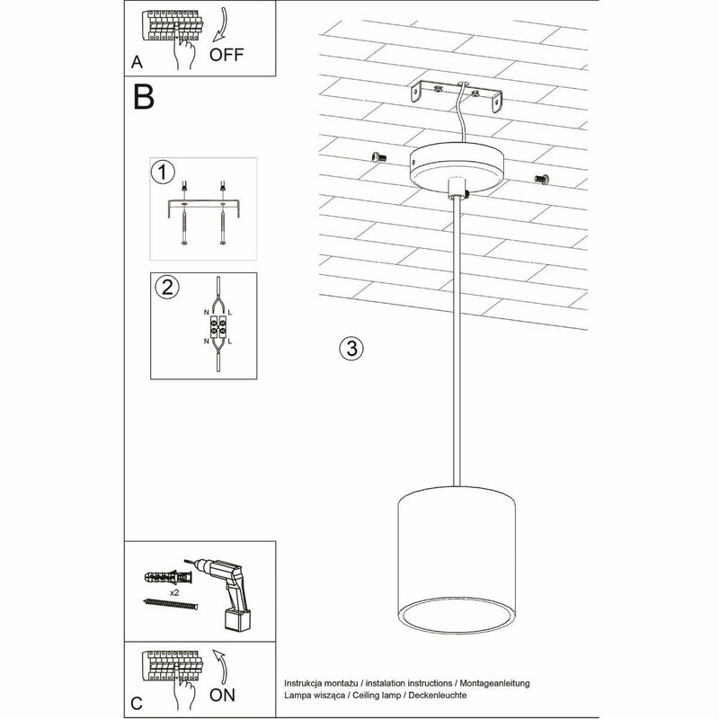 Hanglamp ORBIS 1 grijs