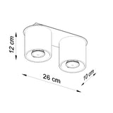 Plafondlamp ORBIS 2 zwart