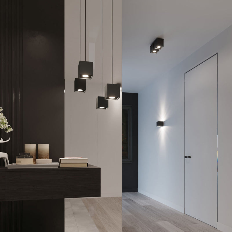 Wandlamp QUAD 1 zwart