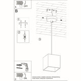 Hanglamp QUAD 1 zwart
