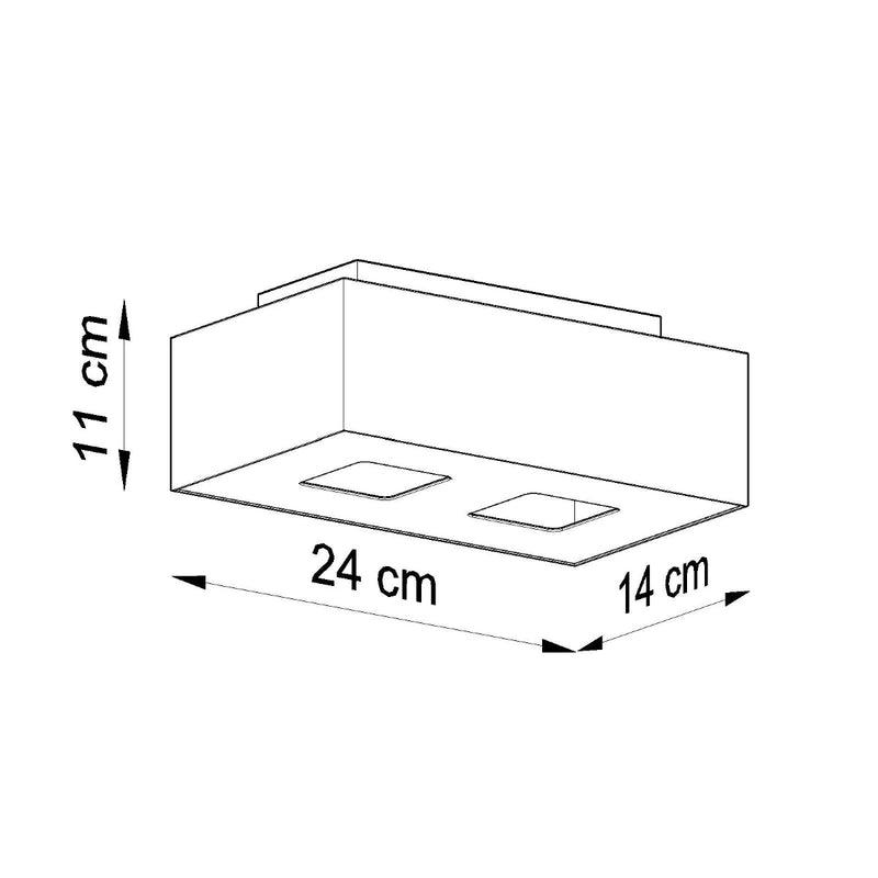 Plafondlamp MONO 2 wit