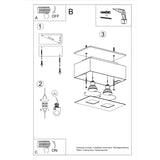 Plafondlamp MONO 2 wit