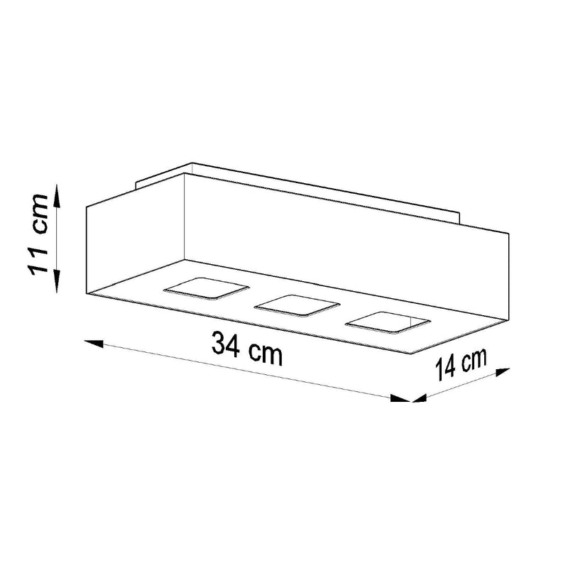 Plafondlamp MONO 3 wit