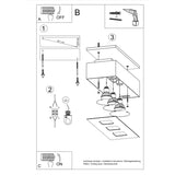 Plafondlamp MONO 3 wit