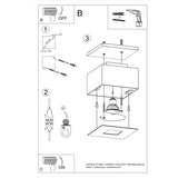 Plafondlamp MONO 1 zwart