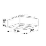 Plafondlamp MONO 4 zwart