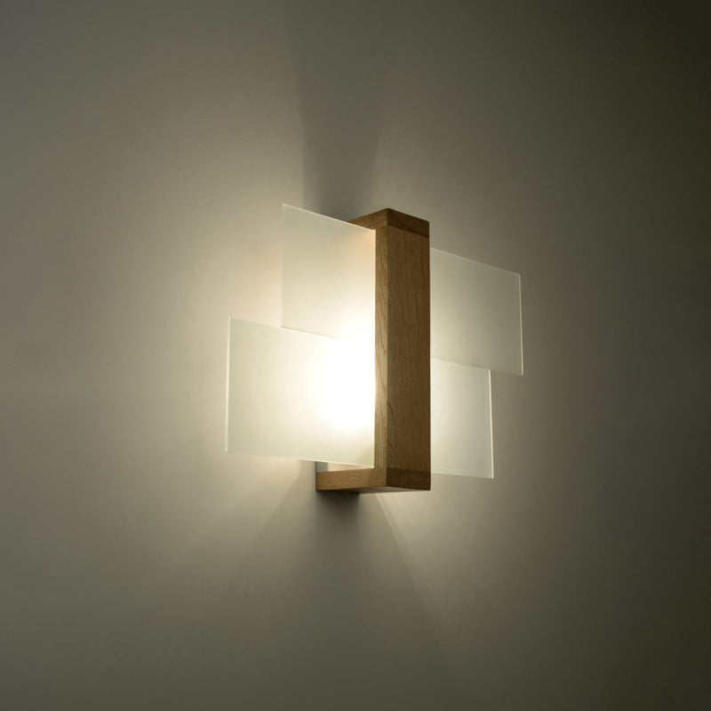 Wandlamp FENIKS 1 natuurlijk hout