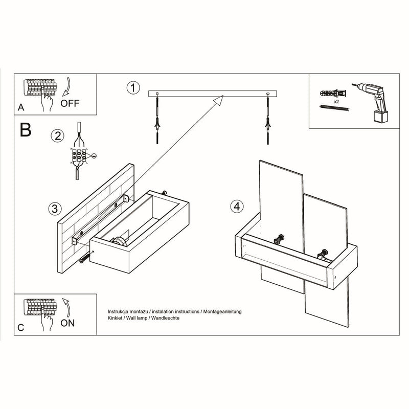 Wandlamp FENIKS 1 wit