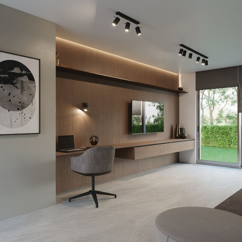 Wandlamp RING zwart