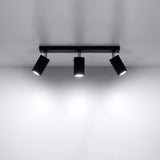 Plafondlamp RING 3 zwart
