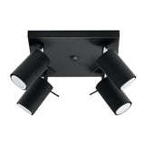 Plafondlamp RING 4 zwart