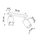 Plafondlamp MERIDA 2 wit