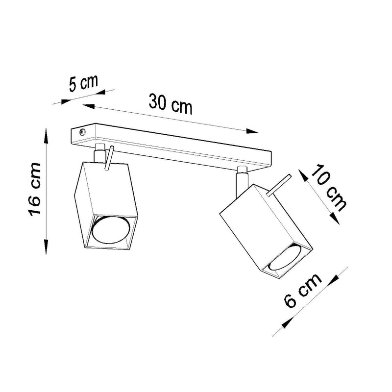 Plafondlamp MERIDA 2 wit