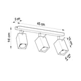 Plafondlamp MERIDA 3 wit