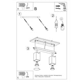 Plafondlamp MERIDA 2 zwart