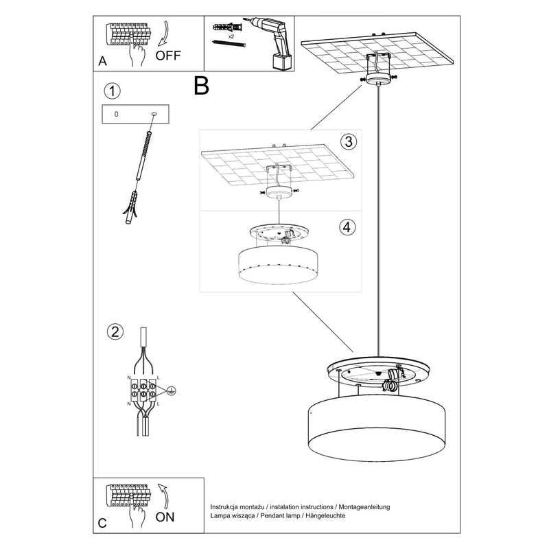 Hanglamp ARENA 35 wit