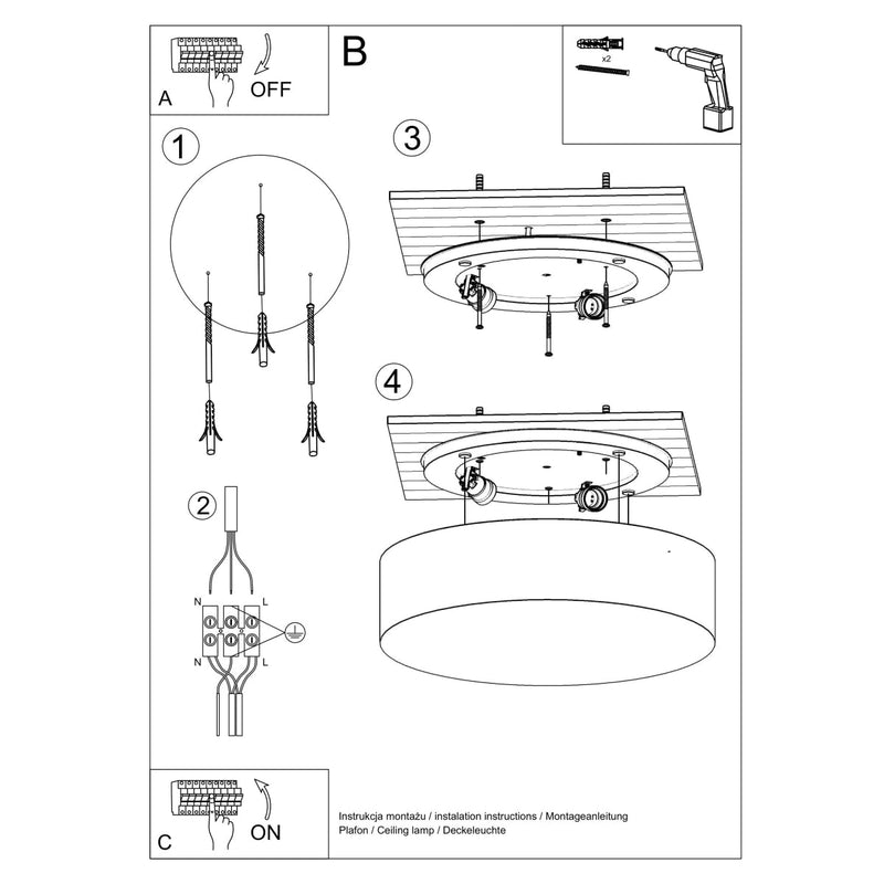 Plafondlamp ARENA 35 wit