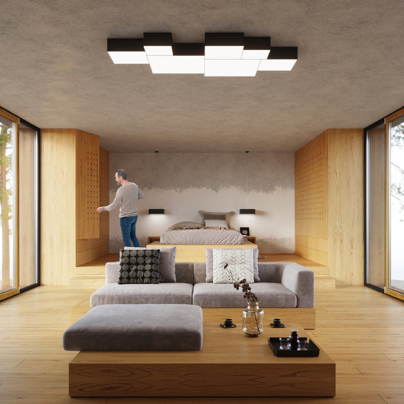 Plafondlamp HORUS zwart
