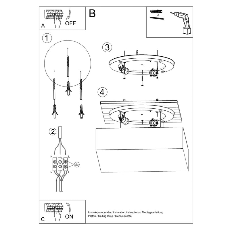 Plafondlamp HORUS wit