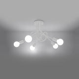 Witte loft Kroonluchter SUPEL 5