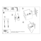 Wandlamp LORETO grijs