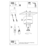 Plafondlamp LOBO grijs