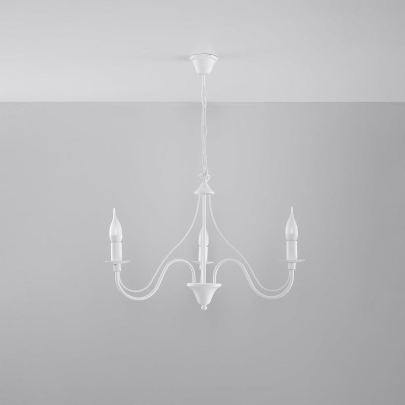Witte kandelaar Kroonluchter MINERWA 3